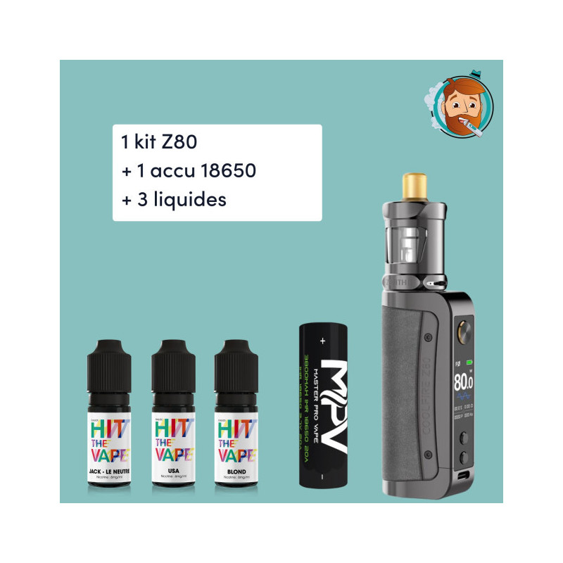 Pack gros fumeur : Z80 + accu + 3 liquides
